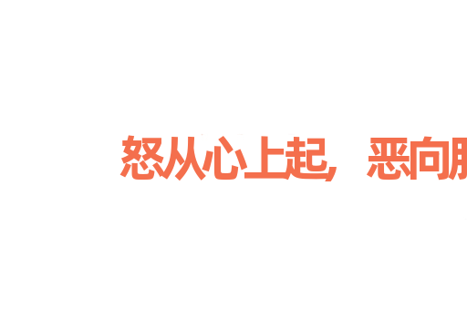 怒从心上起,恶向胆边生